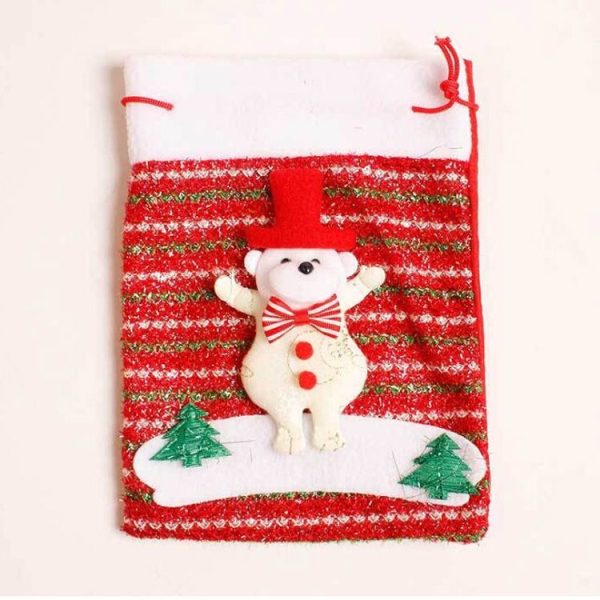 2 PCS Christmas Thick Non-woven Gift Bag (Bear)