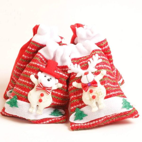 2 PCS Christmas Thick Non-woven Gift Bag (Bear) - Image 4