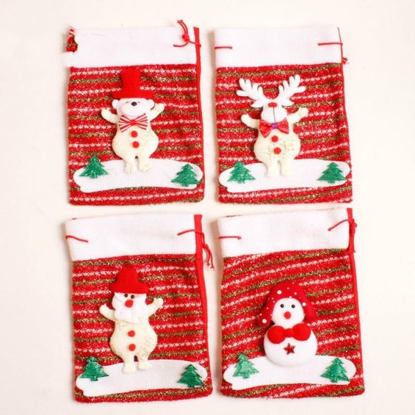 2 PCS Christmas Thick Non-woven Gift Bag (Bear) - Image 6
