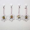 2 PCS Christmas Painted Carved Wooden Snowflake Decoration Pendant (Santa) - Image 2