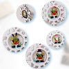 2 PCS Christmas Painted Carved Wooden Snowflake Decoration Pendant (Santa) - Image 3