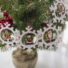 2 PCS Christmas Painted Carved Wooden Snowflake Decoration Pendant (Santa) - Image 4