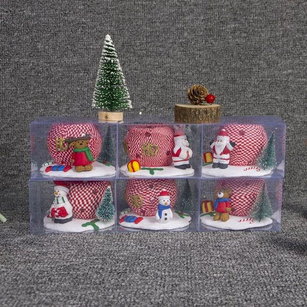 2 PCS Christmas Three-dimensional Soft Ceramic Doll Candlestick Jewelry (Deer) - Image 5