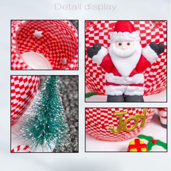 2 PCS Christmas Three-dimensional Soft Ceramic Doll Candlestick Jewelry (Deer) - Image 6