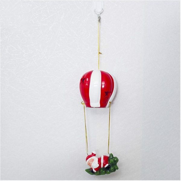 2 PCS Christmas Creative Ceramic Hot Air Balloon Lights Hanging Ornaments - Image 5