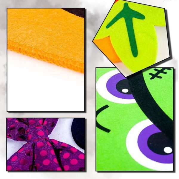 2 PCS Halloween Decoration Fabric Felt Portable Storage Bag Children Trick or Treat Sugar Candy Bag, Size: B Section Black and White Bandage - Image 3