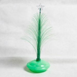 2 PCS Fiber Christmas Tree LED Light Christmas Tree Mini Desktop Small Decoration, Random Color Delivery