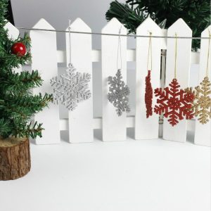 5 Packs Christmas Tree Party Snowflake Decoration, Size: 7CM