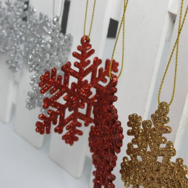 5 Packs Christmas Tree Party Snowflake Decoration, Size: 7CM - Image 3
