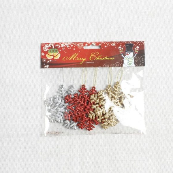5 Packs Christmas Tree Party Snowflake Decoration, Size: 7CM - Image 6