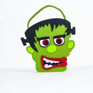 2 PCS Halloween Non-woven Tote Bag Decoration Basket Candy Gift Box Props (Frankenstein)