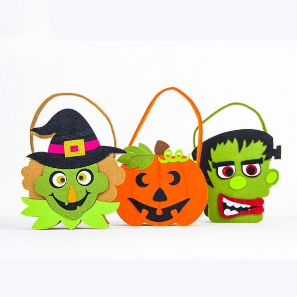 2 PCS Halloween Non-woven Tote Bag Decoration Basket Candy Gift Box Props (Frankenstein) - Image 4