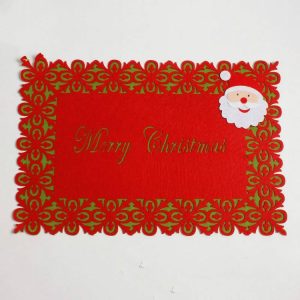 2 PCS Creative Christmas Double-decker Placemat Table Decoration (Santa)