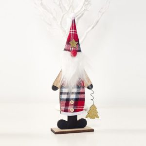 2 PCS Christmas Creative Painted Cartoon Wooden Ornament (Christmas Tree)