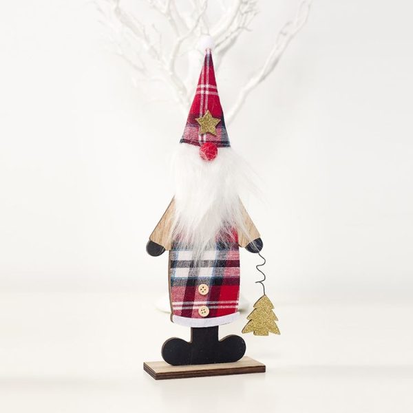 2 PCS Christmas Creative Painted Cartoon Wooden Ornament (Christmas Tree) - Image 2