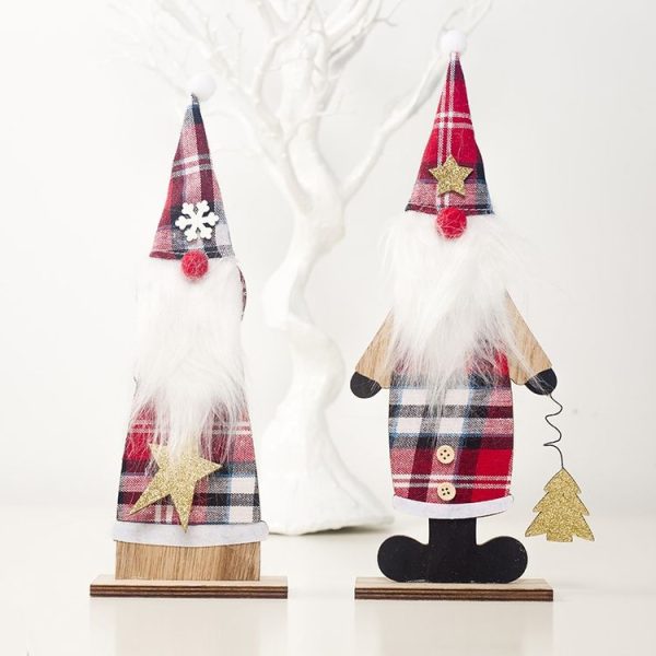 2 PCS Christmas Creative Painted Cartoon Wooden Ornament (Christmas Tree) - Image 3
