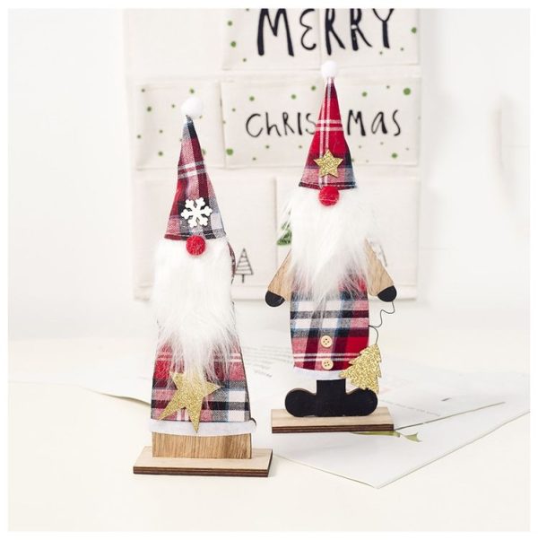 2 PCS Christmas Creative Painted Cartoon Wooden Ornament (Christmas Tree) - Image 5
