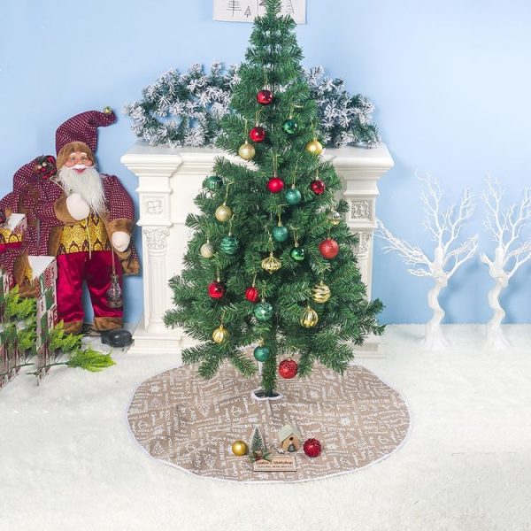 2 PCS Christmas Fabric Letter Print Christmas Tree Bottom Decoration Tree Skirt, Size: 60cm - Image 2