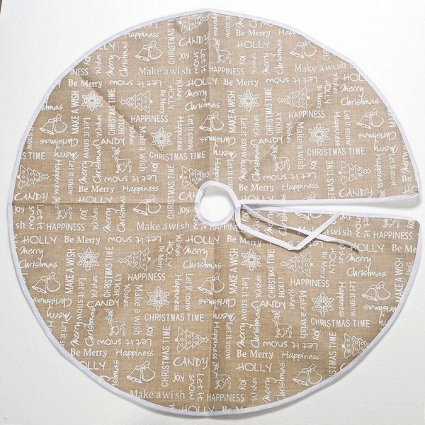 2 PCS Christmas Fabric Letter Print Christmas Tree Bottom Decoration Tree Skirt, Size: 80cm - Image 3