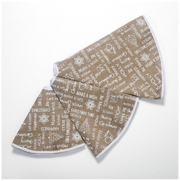 2 PCS Christmas Fabric Letter Print Christmas Tree Bottom Decoration Tree Skirt, Size: 80cm - Image 5