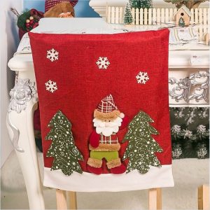 2 PCS Christmas Felt Fabric Three-dimensional Christmas Elk Doll Chair Cover (Old Man)