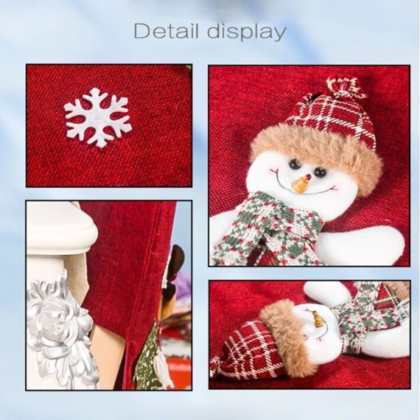 2 PCS Christmas Felt Fabric Three-dimensional Christmas Elk Doll Chair Cover (Old Man) - Image 5