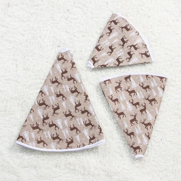 2 PCS Christmas Fabric Elk Print Christmas Tree Bottom Decorative Tree Skirt, Size: 60cm - Image 3
