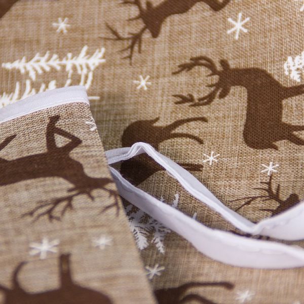 2 PCS Christmas Fabric Elk Print Christmas Tree Bottom Decorative Tree Skirt, Size: 60cm - Image 5