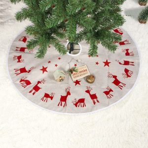 2 PCS Christmas Creative Elk Print Christmas Tree Bottom Ornament, Size: 100 CM
