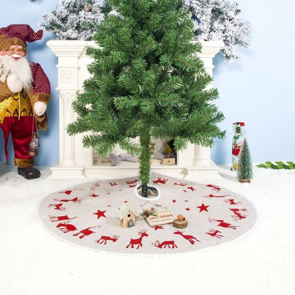 2 PCS Christmas Creative Elk Print Christmas Tree Bottom Ornament, Size: 100 CM - Image 2