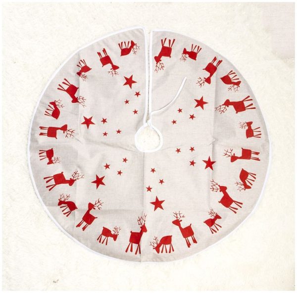 2 PCS Christmas Creative Elk Print Christmas Tree Bottom Ornament, Size: 100 CM - Image 5