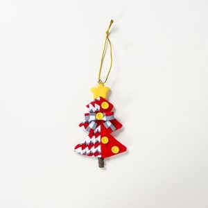 2 PCS Christmas Colored Sparkling Santa Claus Pendant Creative Christmas Tree Decoration Accessories (Christmas Tree)