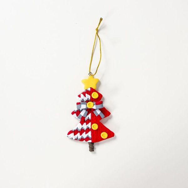2 PCS Christmas Colored Sparkling Santa Claus Pendant Creative Christmas Tree Decoration Accessories (Christmas Tree)