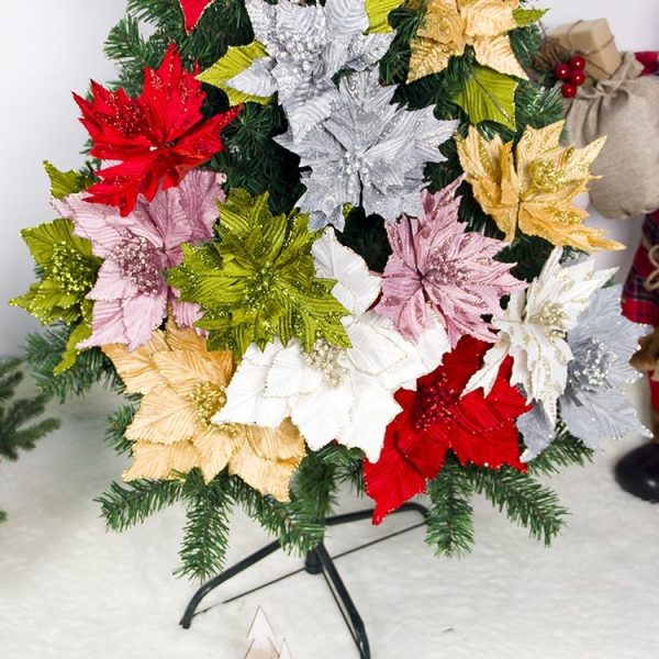 2 PCS Christmas Tree Pine Needles Pine Cones Decorative Items (Silver) - Image 4