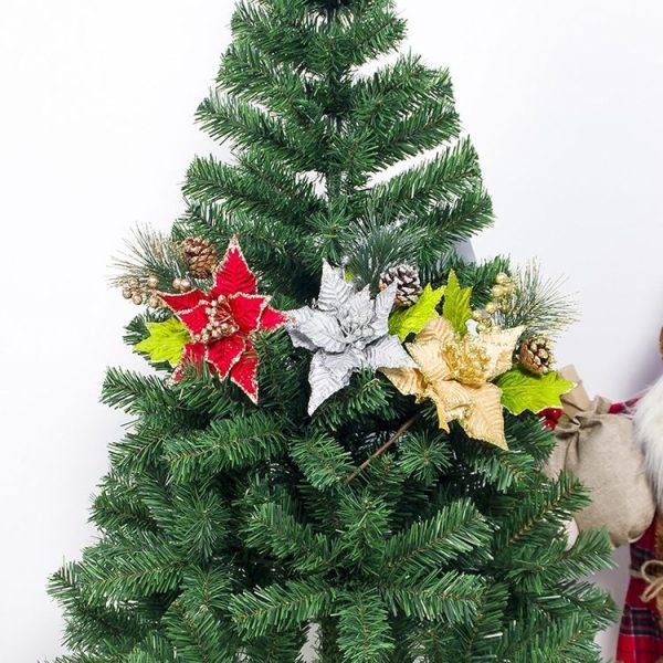 2 PCS Christmas Tree Pine Needles Pine Cones Decorative Items (Silver) - Image 5