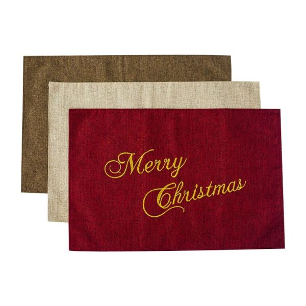 2 PCS Christmas Decorations, Creative Christmas Table Mats, Knife and Fork Mats (Wine Red) - Image 2