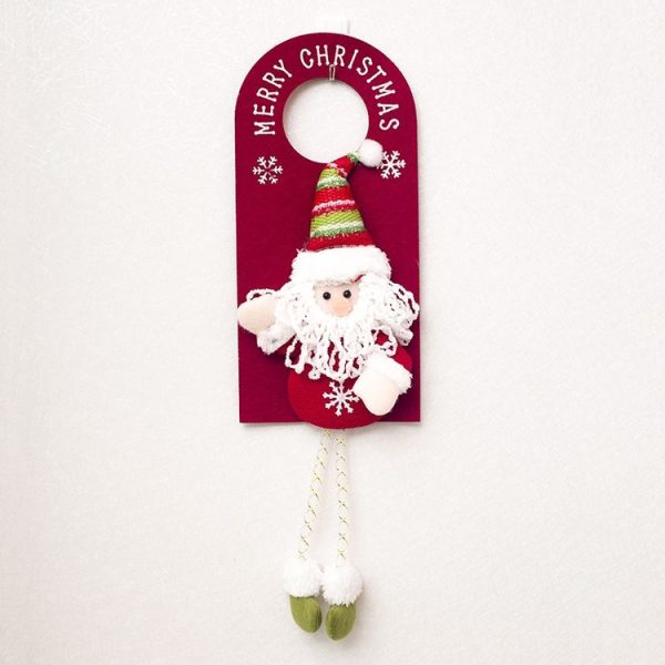 2 PCS Christmas Snowman Door Hanging Decoration (Santa) - Image 2