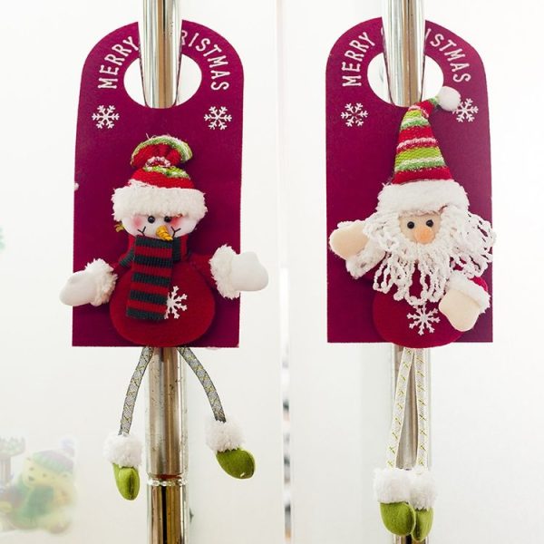 2 PCS Christmas Snowman Door Hanging Decoration (Santa) - Image 3