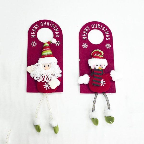 2 PCS Christmas Snowman Door Hanging Decoration (Santa) - Image 4