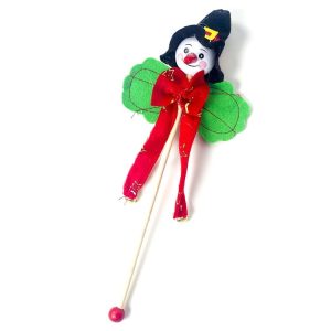 2 PCS Christmas Wooden Non-woven Shake Bell Decoration Gift (Snowman)