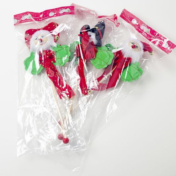 2 PCS Christmas Wooden Non-woven Shake Bell Decoration Gift (Snowman) - Image 6