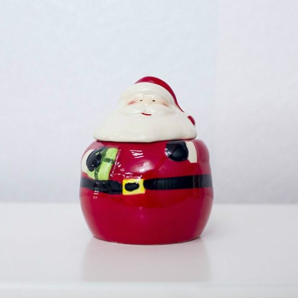 2 PCS Creative Christmas Kitchen Decorating Ceramic Spice Jar (Gift)