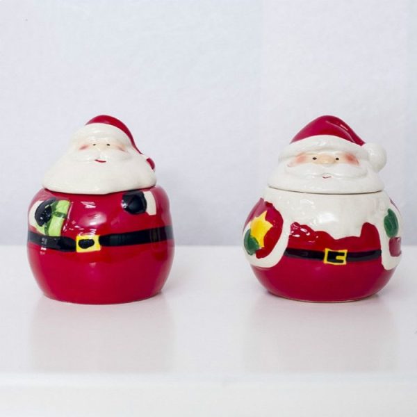 2 PCS Creative Christmas Kitchen Decorating Ceramic Spice Jar (Gift) - Image 3