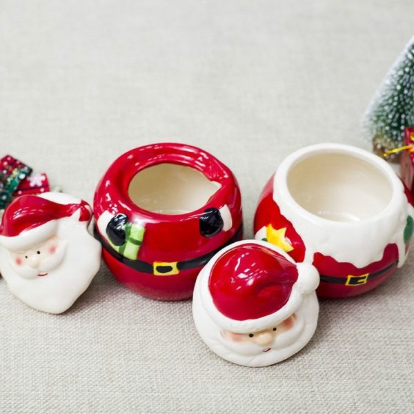 2 PCS Creative Christmas Kitchen Decorating Ceramic Spice Jar (Gift) - Image 4