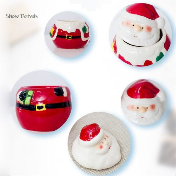 2 PCS Creative Christmas Kitchen Decorating Ceramic Spice Jar (Gift) - Image 6