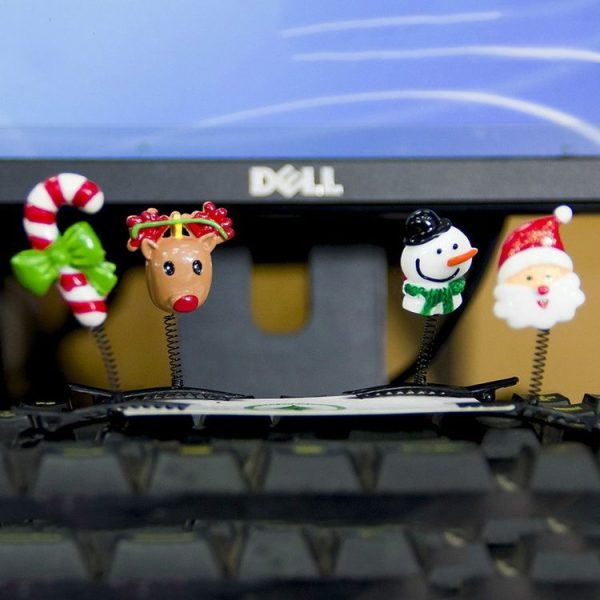 2 PCS Christmas Hair Clips Children Cartoon Resin Spring Clips Creative Christmas Head Decorations (Santa) - Image 4