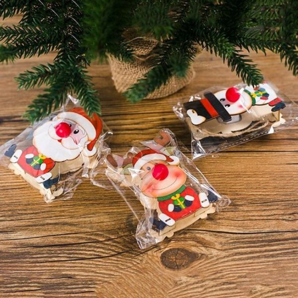 2 PCS Christmas Red Nose Shiny Pendant Christmas Tree Decoration (Snowman) - Image 6