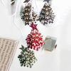 2 PCS Creative Christmas Wooden Multi-layer Snowflake Christmas Tree Beaded Pendant Ornament (Red Snowflake) - Image 5