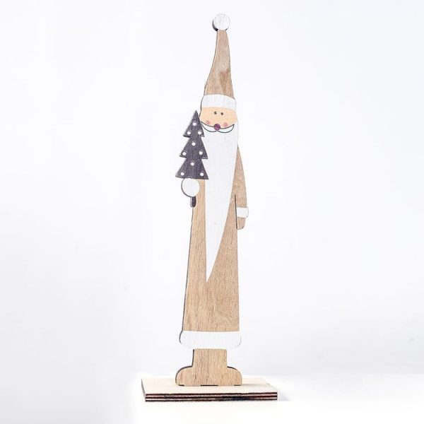 2 PCS Christmas Creative Wooden Print Mosaic Decoration (Old Man)