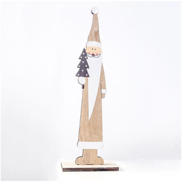 2 PCS Christmas Creative Wooden Print Mosaic Decoration (Old Man) - Image 2